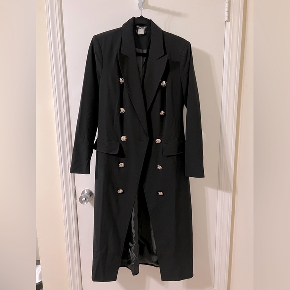 Venus Double Breasted Coat in Black size 4 - Picture 1 of 5